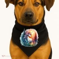 Fantasy Animals Amazing Unicorn Friends Funny USA-Made Doggie Bandana thumb 1