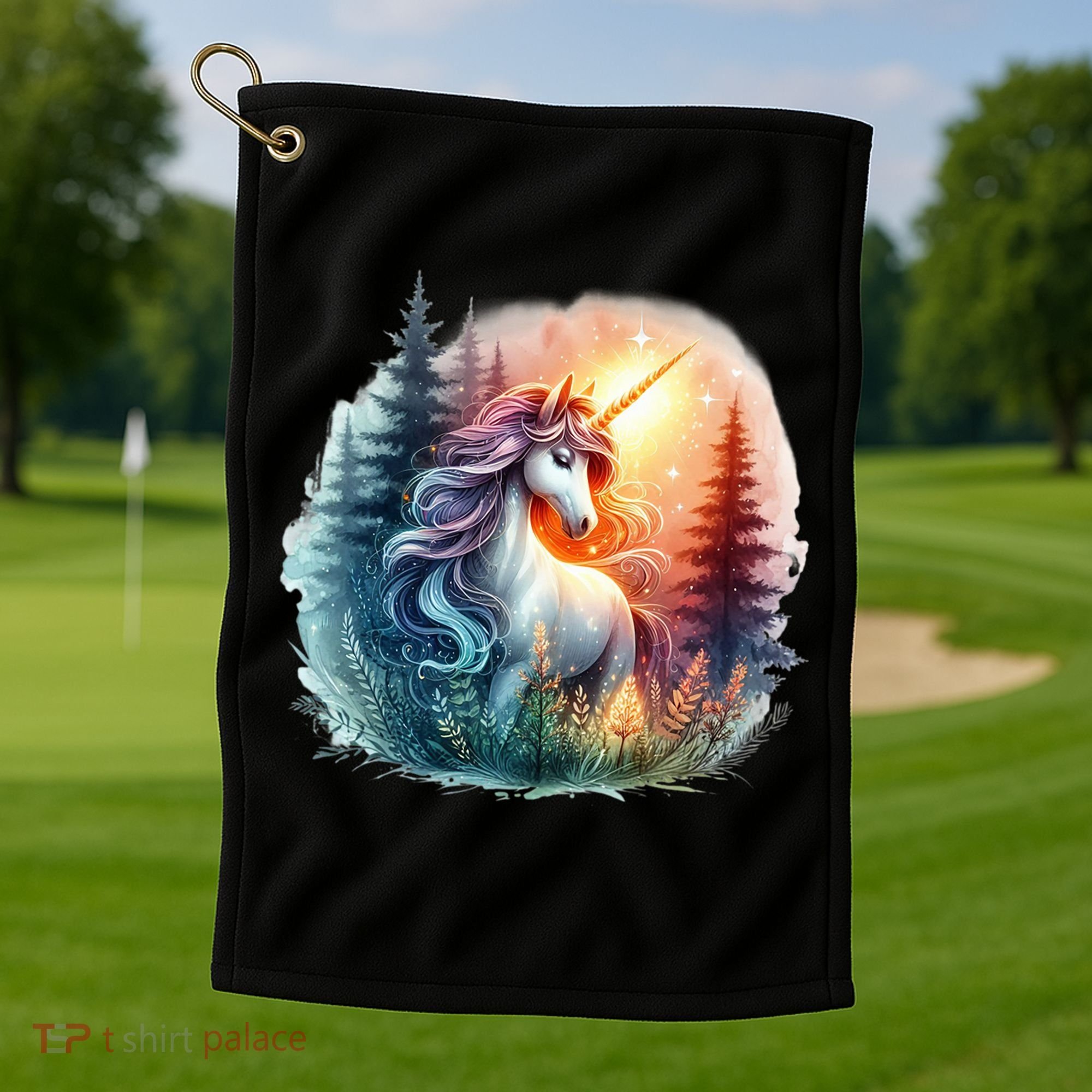 Fantasy Animals Amazing Unicorn Friends Funny Golf Towel