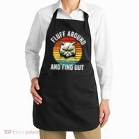 Fluff Around And Find Out Cat Lover Mom Dad Kitten Apron thumb 2