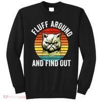 Fluff Around And Find Out Cat Lover Mom Dad Kitten Sweatshirt thumb 0