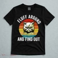 Fluff Around And Find Out Cat Lover Mom Dad Kitten T-Shirt thumb 5