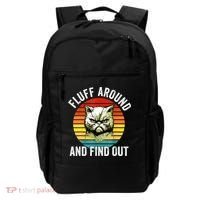 Fluff Around And Find Out Cat Lover Mom Dad Kitten Backpack thumb 0