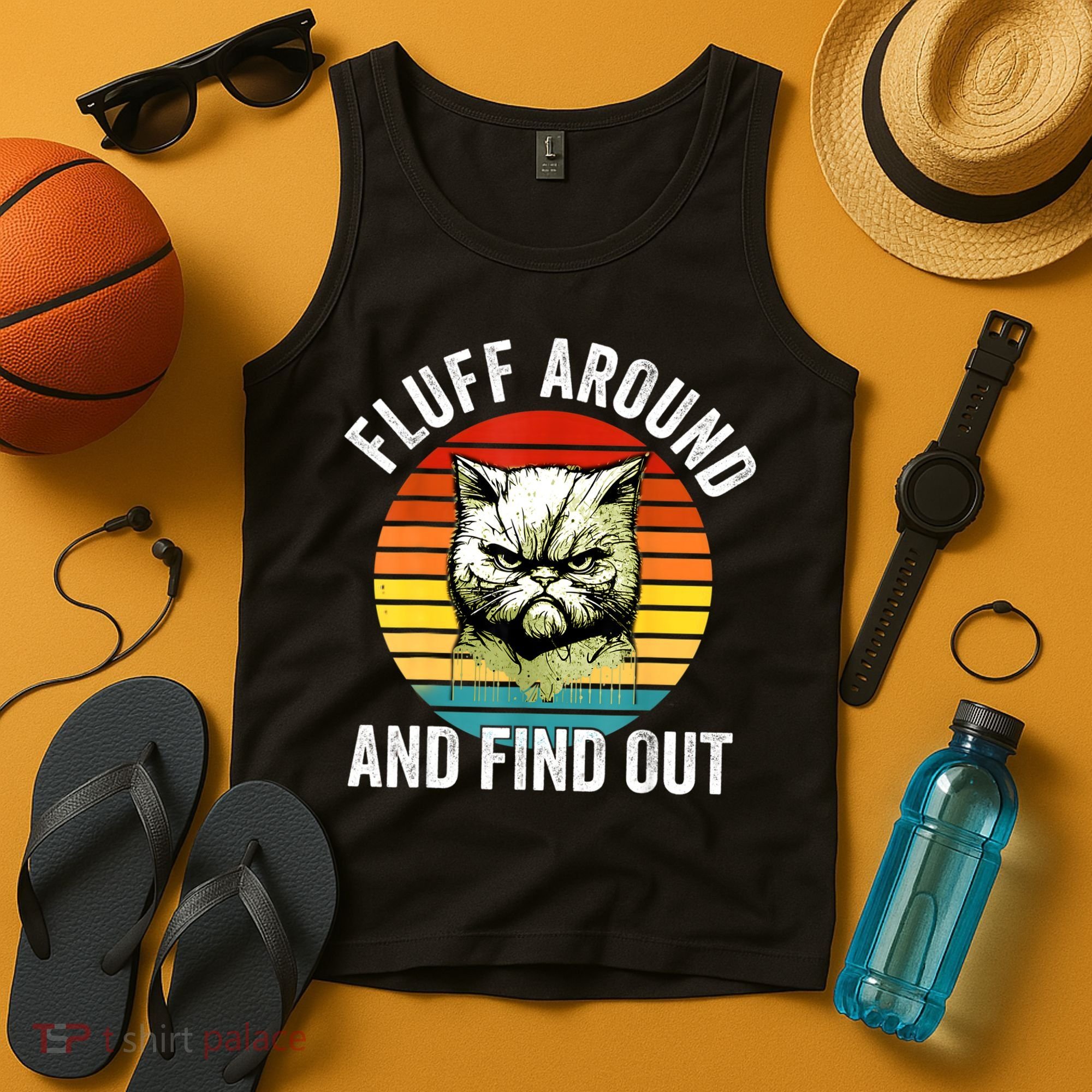 Fluff Around And Find Out Cat Lover Mom Dad Kitten Tank Top