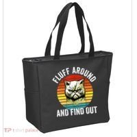 Fluff Around And Find Out Cat Lover Mom Dad Kitten Tote Bag thumb 2