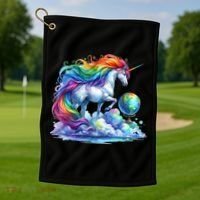 Fantasy Animals Amazing Unicorn Friends Great Graphic Golf Towel thumb 1