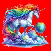 Fantasy Animals Amazing Unicorn Friends Great Graphic Santa Hat thumb 1
