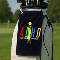 Funny ADHD Already Done With My Homework Dad Golf Towel thumb 2