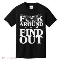 Fuck Around And Find Out Eagle Kids T-Shirt thumb 0