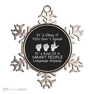 Funny Asl American Sign Language Ornament