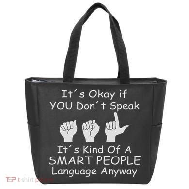 Funny Asl American Sign Language Tote Bag