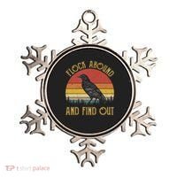 Flock Around And Find Out Funny Sarcastic Crow Raven Ornament thumb 0