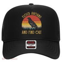 Flock Around And Find Out Funny Sarcastic Crow Raven Hat thumb 0