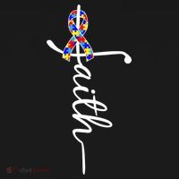 Faith Autism Awareness Month Ribbon Women's Hoodie thumb 2