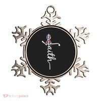 Faith Autism Awareness Month Ribbon Ornament thumb 0