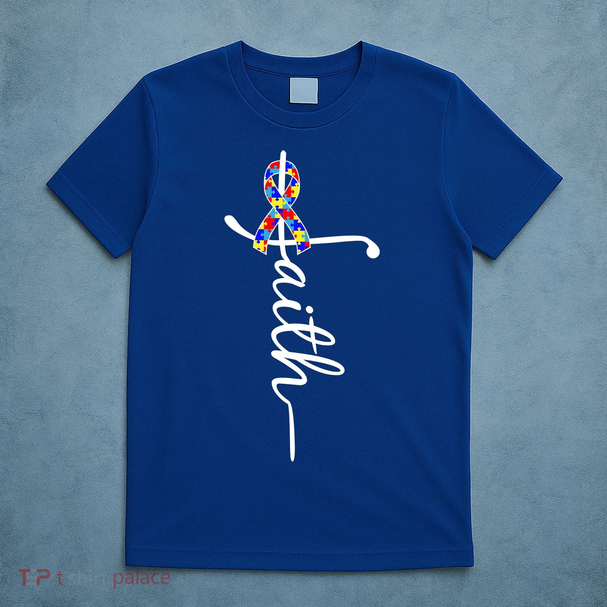 Faith Autism Awareness Month Ribbon T-Shirt