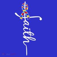 Faith Autism Awareness Month Ribbon Baby Bodysuit thumb 2