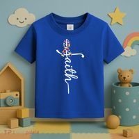 Faith Autism Awareness Month Ribbon Toddler T-Shirt thumb 3