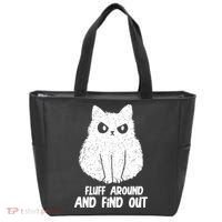 Fluff Around And Find Out Funny Cat Lover Tote Bag thumb 0