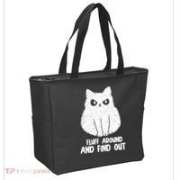 Fluff Around And Find Out Funny Cat Lover Tote Bag thumb 2