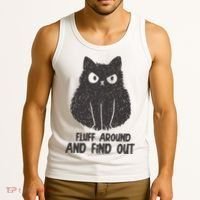 Fluff Around And Find Out Funny Cat Lover Tank Top thumb 3