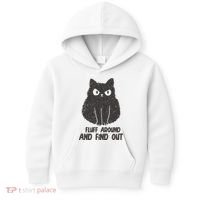 Fluff Around And Find Out Funny Cat Lover Kids Hoodie thumb 0