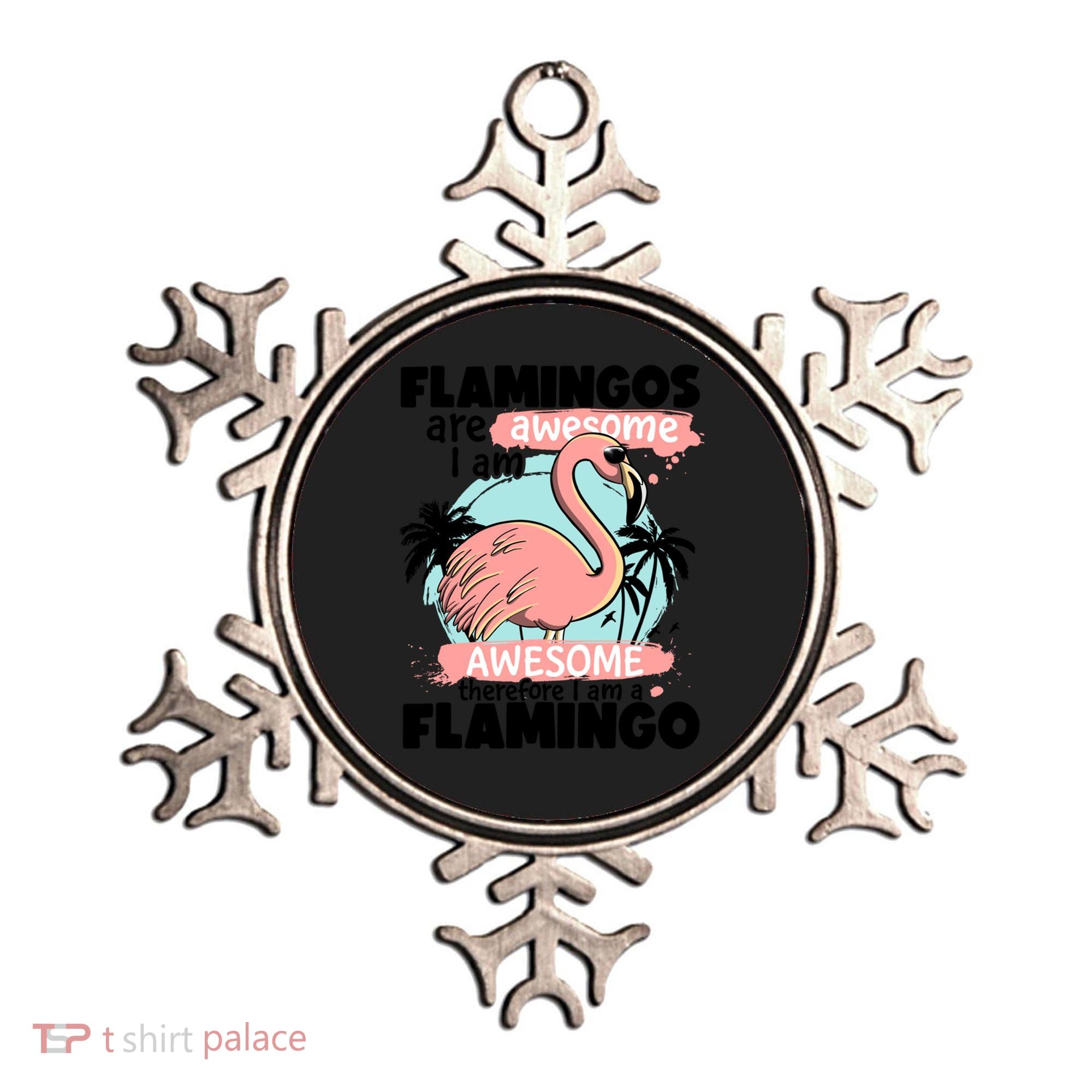 Flamingos Are Awesome I Am Awesome Funny Pink Flamingoes Gift Ornament
