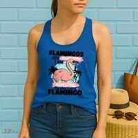 Flamingos Are Awesome I Am Awesome Funny Pink Flamingoes Gift Women's Tank Top thumb 2