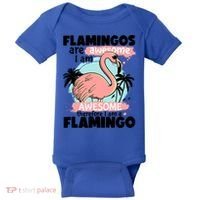 Flamingos Are Awesome I Am Awesome Funny Pink Flamingoes Gift Baby Bodysuit thumb 0