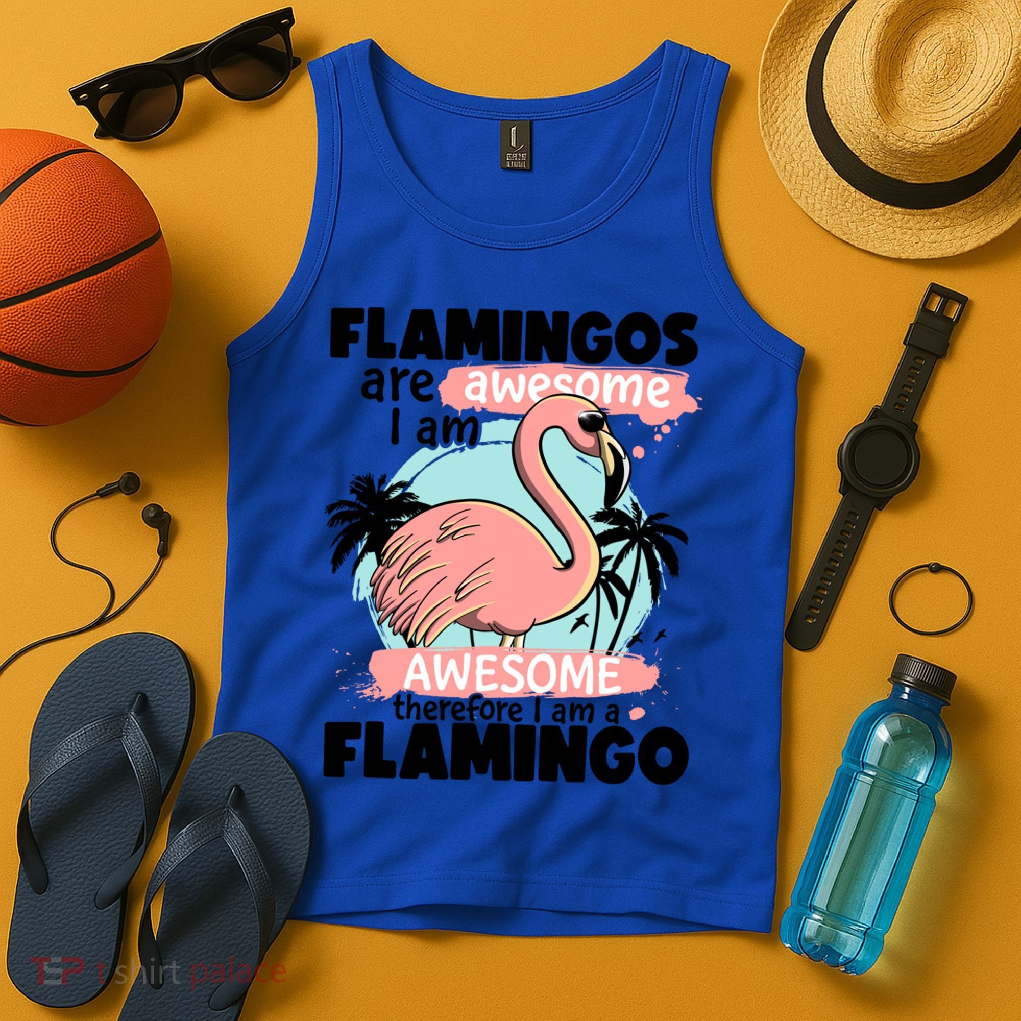 Flamingos Are Awesome I Am Awesome Funny Pink Flamingoes Gift Tank Top