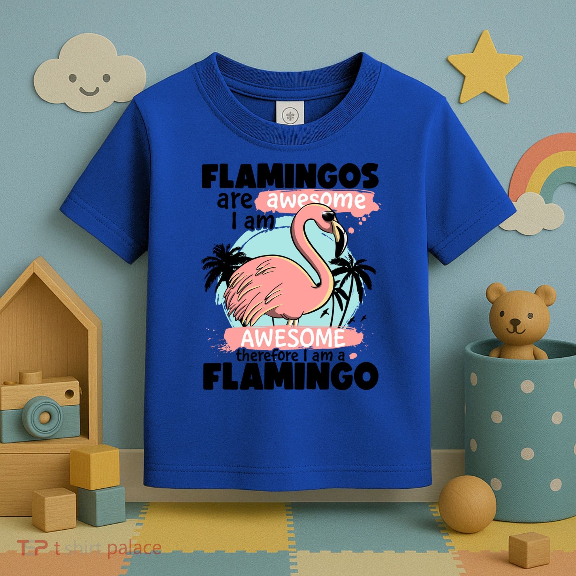 Flamingos Are Awesome I Am Awesome Funny Pink Flamingoes Gift Toddler T-Shirt