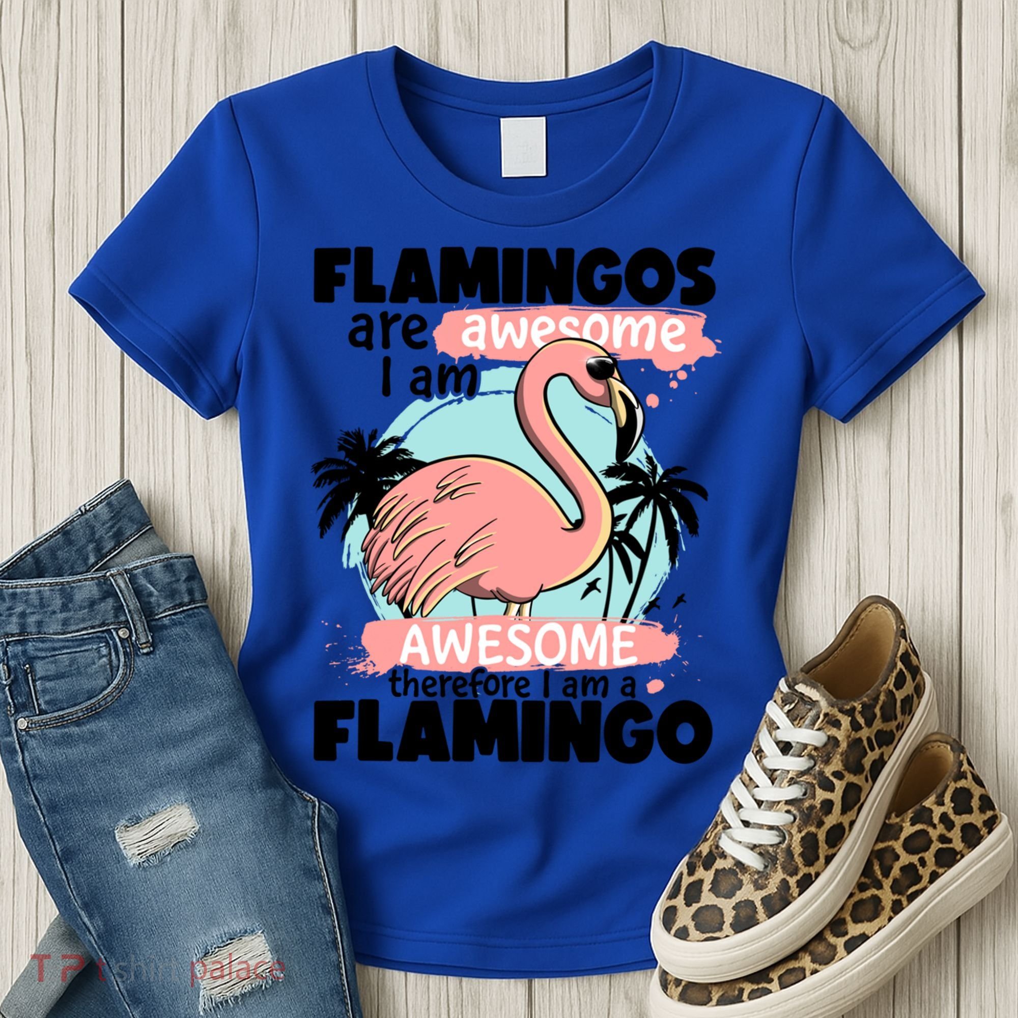 Flamingos Are Awesome I Am Awesome Funny Pink Flamingoes Gift Women's T-Shirt