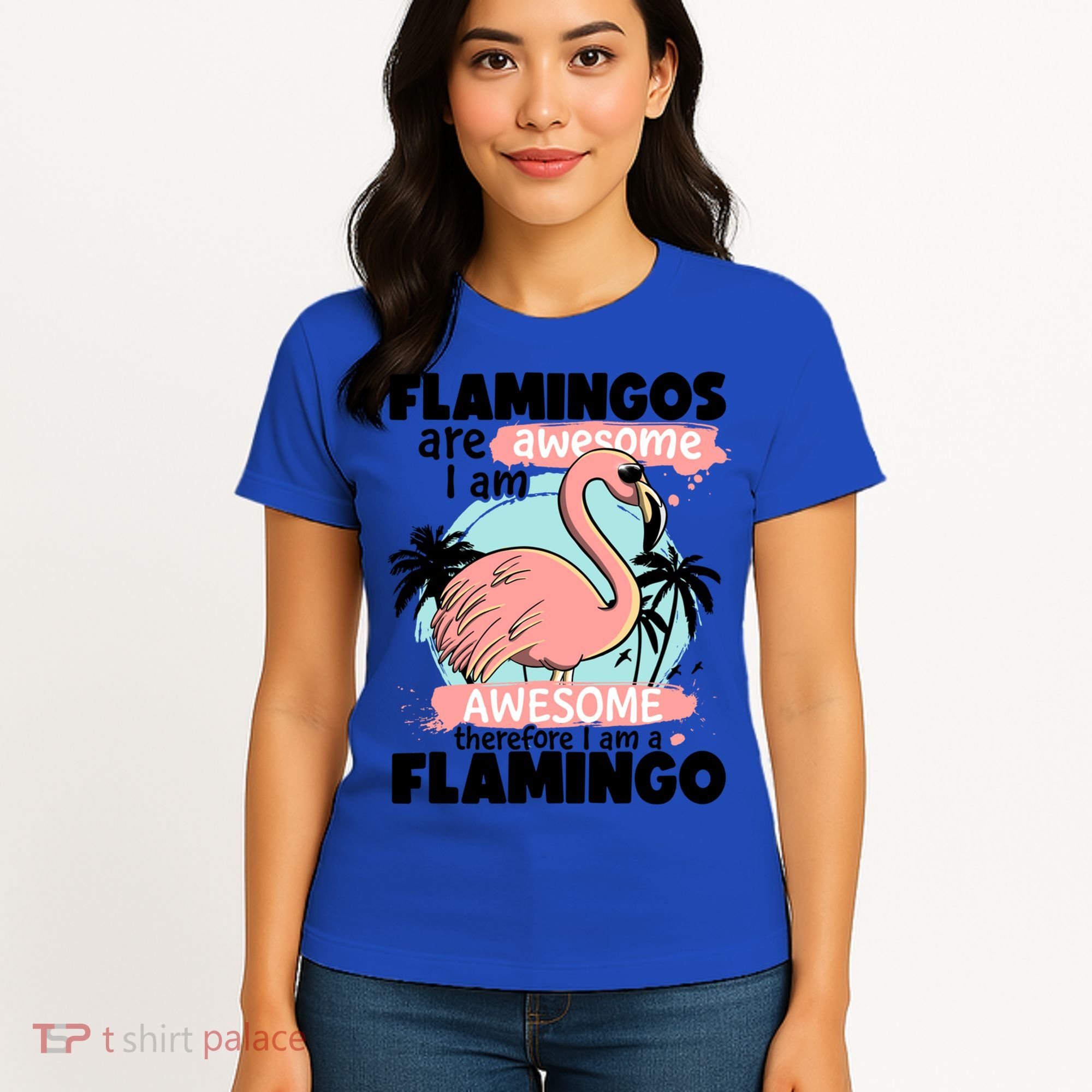 Flamingos Are Awesome I Am Awesome Funny Pink Flamingoes Gift Women's T-Shirt
