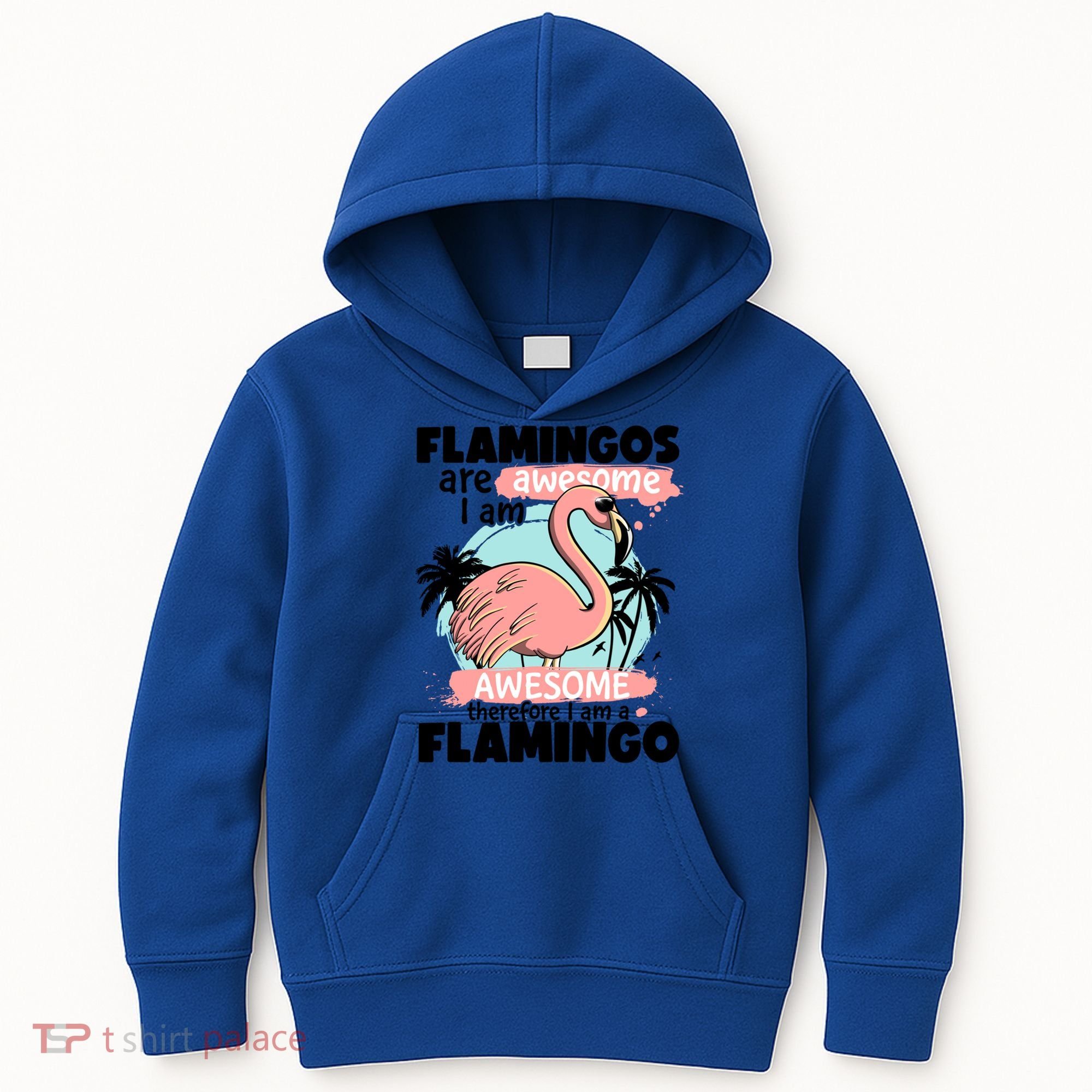 Flamingos Are Awesome I Am Awesome Funny Pink Flamingoes Gift Kids Hoodie