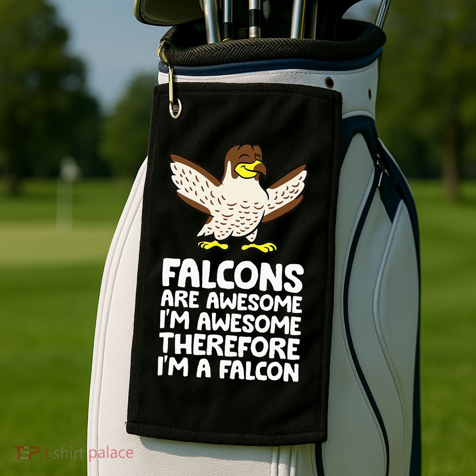 F.A.L.C.O.N.S. Are Awesome Im Awesome Therefore Im A Falcon Golf Towel