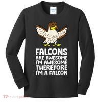 F.A.L.C.O.N.S. Are Awesome Im Awesome Therefore Im A Falcon Kids Long Sleeve Shirt thumb 0