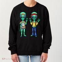 Funny Alien Alien Lover Hippie Aliens Believe In Aliens Women's Sweatshirt thumb 0