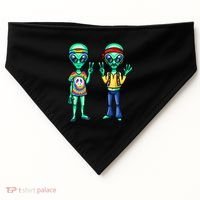 Funny Alien Alien Lover Hippie Aliens Believe In Aliens USA-Made Doggie Bandana thumb 0