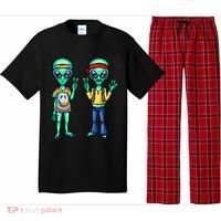 Funny Alien Alien Lover Hippie Aliens Believe In Aliens Pajama Set thumb 0