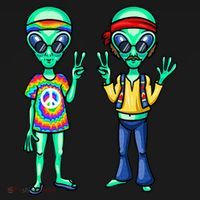 Funny Alien Alien Lover Hippie Aliens Believe In Aliens Women's Hoodie thumb 2