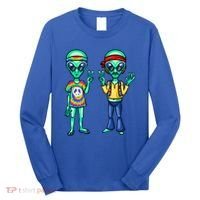 Funny Alien Alien Lover Hippie Aliens Believe In Aliens Long Sleeve Shirt thumb 0