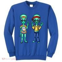 Funny Alien Alien Lover Hippie Aliens Believe In Aliens Sweatshirt thumb 0