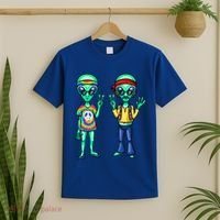 Funny Alien Alien Lover Hippie Aliens Believe In Aliens T-Shirt thumb 2