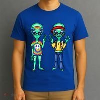 Funny Alien Alien Lover Hippie Aliens Believe In Aliens T-Shirt thumb 3
