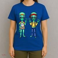 Funny Alien Alien Lover Hippie Aliens Believe In Aliens T-Shirt thumb 4