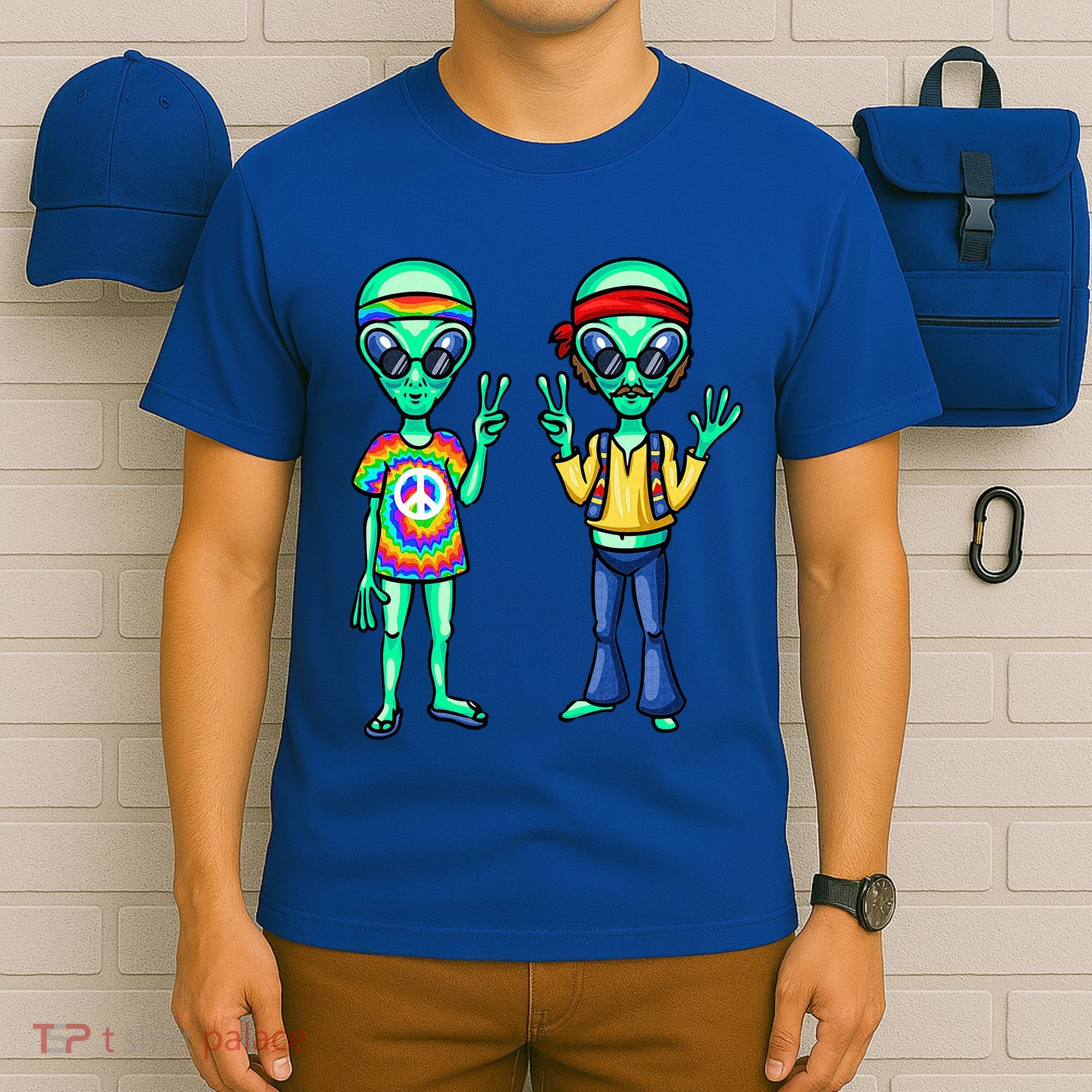 Funny Alien Alien Lover Hippie Aliens Believe In Aliens T-Shirt
