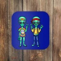 Funny Alien Alien Lover Hippie Aliens Believe In Aliens Coaster thumb 0