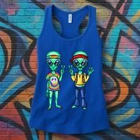Funny Alien Alien Lover Hippie Aliens Believe In Aliens Women's Tank Top thumb 3