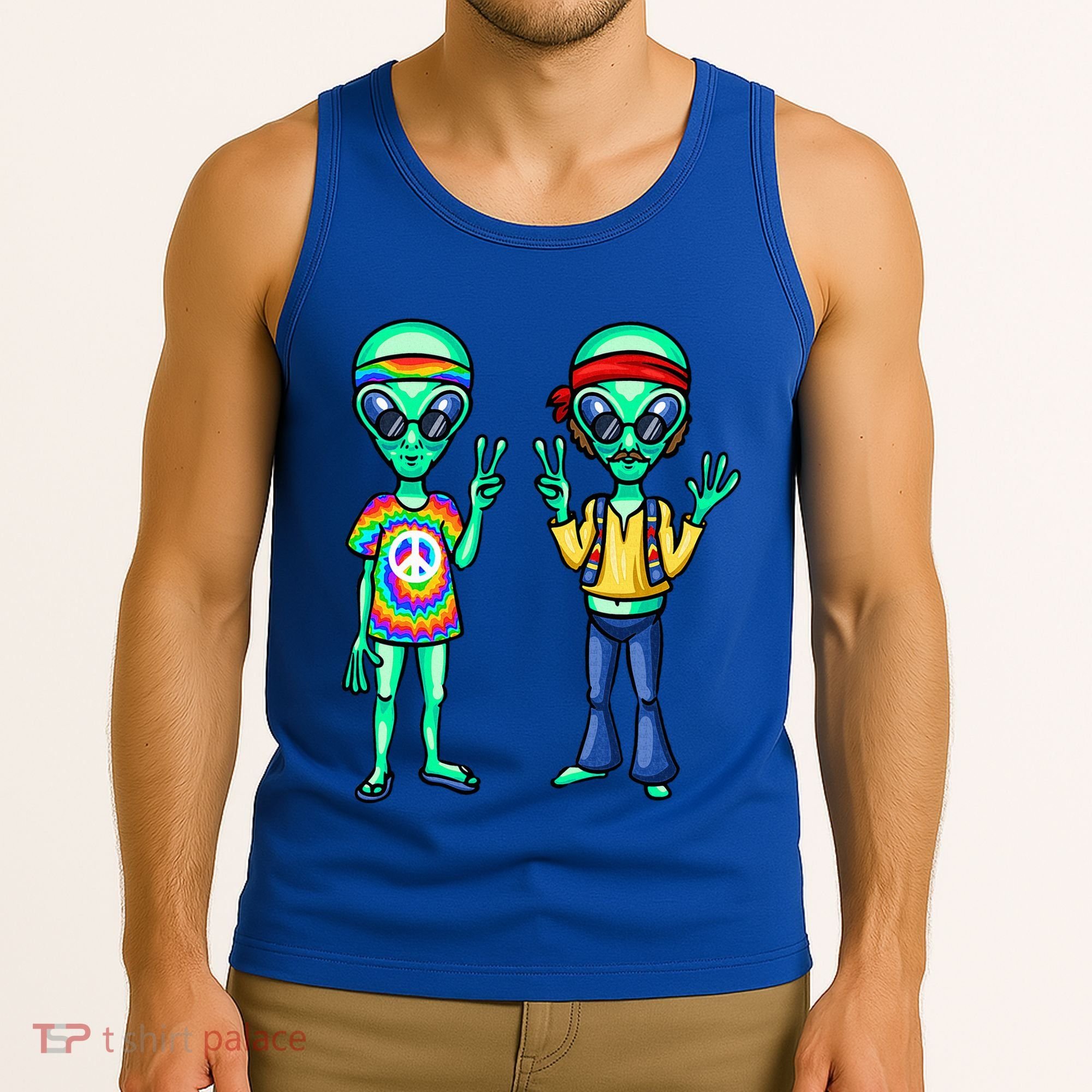 Funny Alien Alien Lover Hippie Aliens Believe In Aliens Tank Top