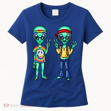 Funny Alien Alien Lover Hippie Aliens Believe In Aliens Women's T-Shirt