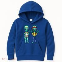 Funny Alien Alien Lover Hippie Aliens Believe In Aliens Kids Hoodie thumb 0